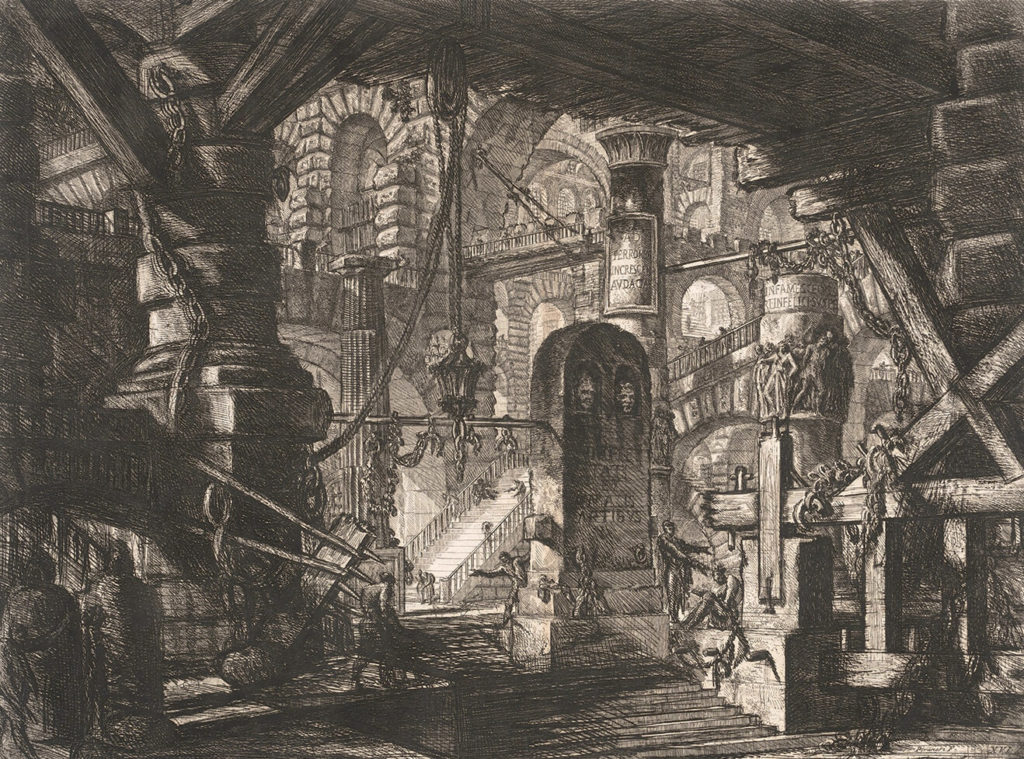 The Pier with Chains. Plate 16. Giovanni Battista Piranesi – Carceri d’Invenzione – Imaginary Prison. Heritage Prints. Museum quality giclee print. - Giovanni Piranesi - Carceri d'Invenzione – Museum quality giclee prints