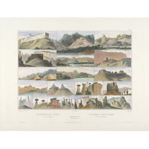 Heritage Prints Bodmer tbl 35 Remarkable Hills on the upper Missouri (2) (color)