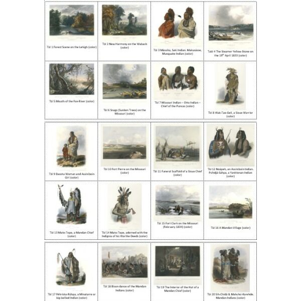 Karl Bodmer Travels into the Interior of North America Overview Tableau 1-48 Heritage Prints