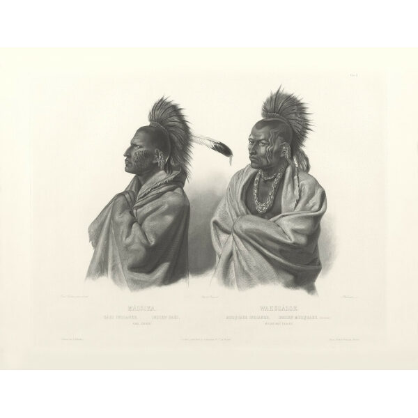 Heritage Prints Bodmer tbl 03 Màssika, Saki Indian. Wakusàsse, Musquake Indian