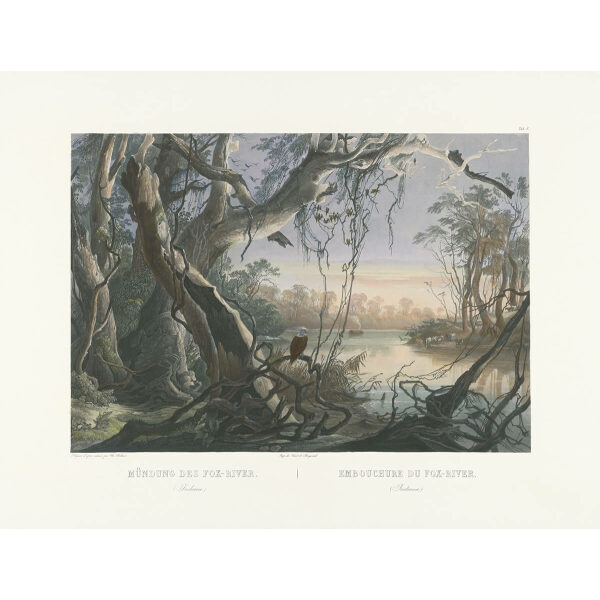 Heritage Prints Bodmer tbl 05 Mouth of the Fox-River (color)