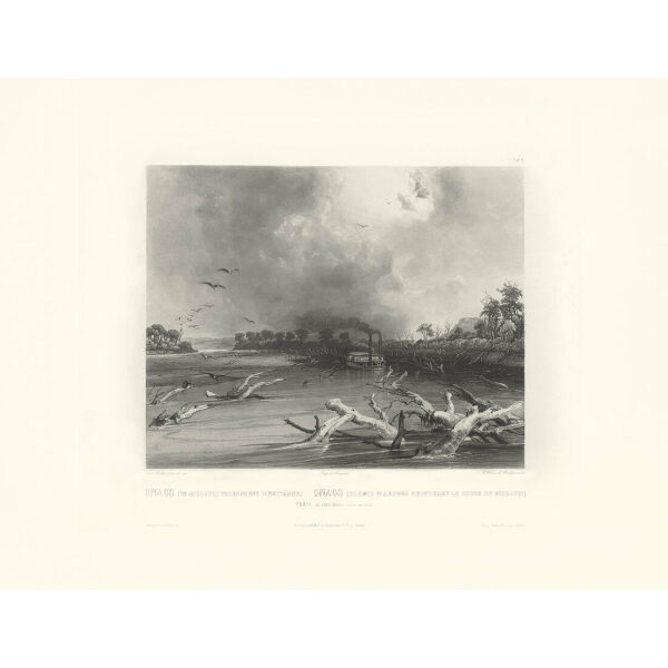 Heritage Prints Bodmer tbl 06 Snags (Sunken Trees) on the Missouri