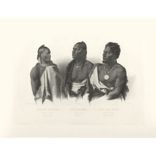 Heritage Prints Bodmer tbl 07 Missouri Indian. Oto Indian. Chief of the Puncas