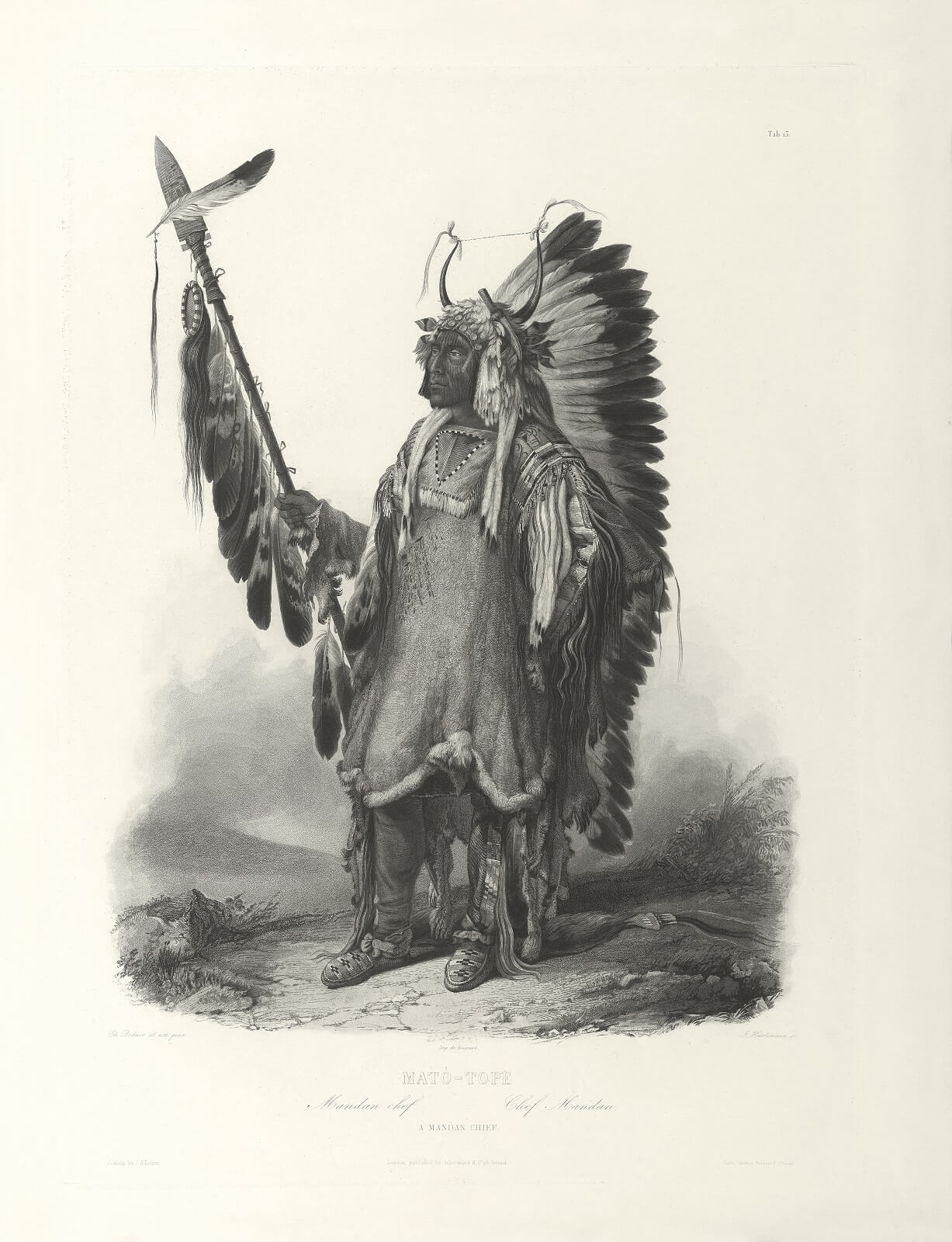 Heritage Prints Bodmer tbl 13 Mato-Tope, a Mandan Chief