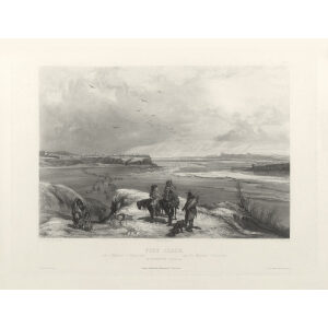 Heritage Prints Bodmer tbl 15 Fort Clark on the Missouri (February 1834)