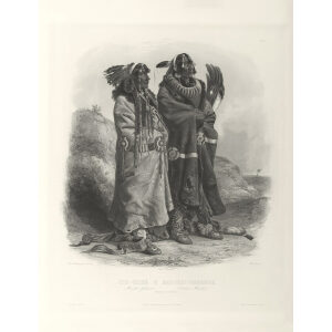 Heritage Prints Bodmer tbl 20 Sih-Chidä and Mahchsi-Karehde, Mandan Indians