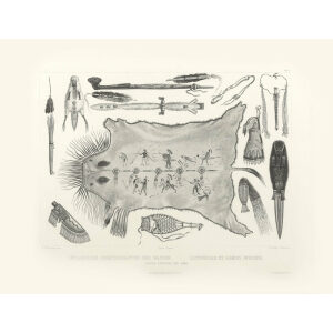Heritage Prints Bodmer tbl 21 Indian Utensils and Arms (1)