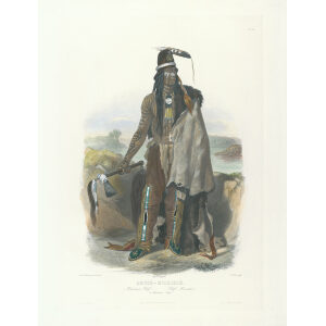 Heritage Prints Bodmer tbl 24 Abdih Hiddish, a Minatarre Chief (color)