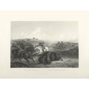 Heritage Prints Bodmer tbl 31 Indians hunting the Bison
