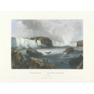 Heritage Prints Bodmer tbl 39 Niagara Falls (color)