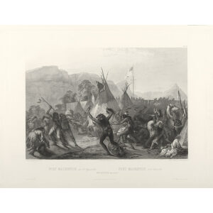 Heritage Prints Bodmer tbl 42 Fort Mackenzie, August 28th 1833
