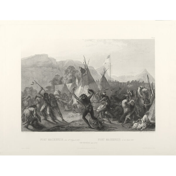 Heritage Prints Bodmer tbl 42 Fort Mackenzie, August 28th 1833