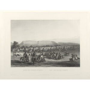 Heritage Prints Bodmer tbl 43 Encampment of the Piekann Indians