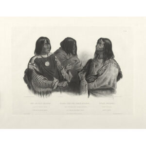 Heritage Prints Bodmer tbl 46 Chief of the Blood-Indians. War-Chief of the Piekann Indians. Koutani Indian