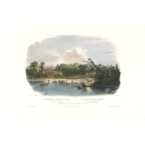 Heritage Prints Bodmer vgt 11 Punka Indians Encamped on the Banks of the Missouri (color)