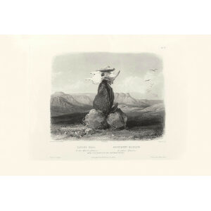 Heritage Prints Bodmer vgt 15 Magic Pile erected by the Assiniboin Indians