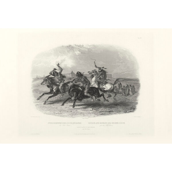 Heritage Prints Bodmer vgt 30 Horse Racing of Sioux Indians