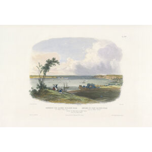 Heritage Prints Bodmer vgt 33 Entry to the Bay of New York (color)