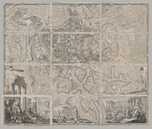 Map of Rome by Giambatista Nolli. 12 copper plate engravings