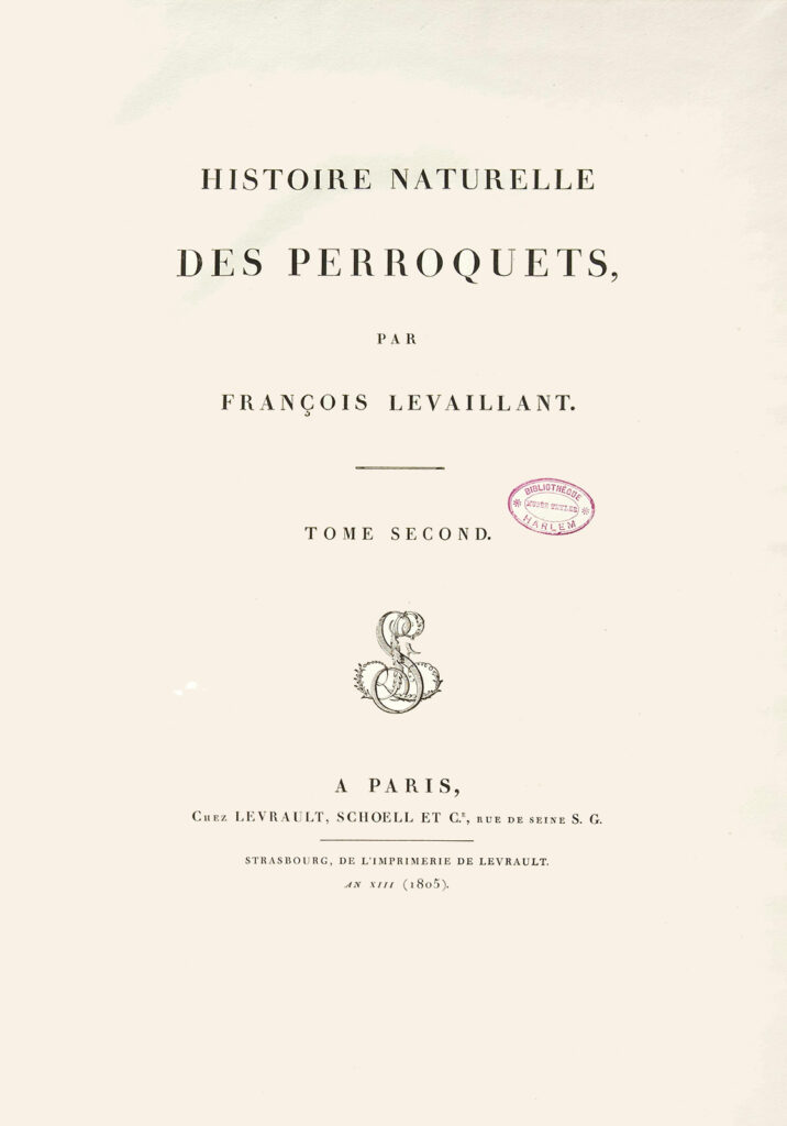 First Page Histoire Naturelle Des Perroquets