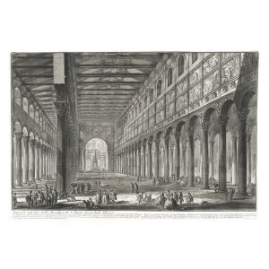 Spaccato interno della Basilica di S Paolo - Giovanni Battista Piranesi – Le Vedute di Roma – Facsimile Giclee Print