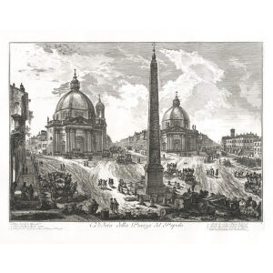 Veduta della Piazza del Popolo - Giovanni Battista Piranesi – Le Vedute di Roma – Facsimile Giclee Print