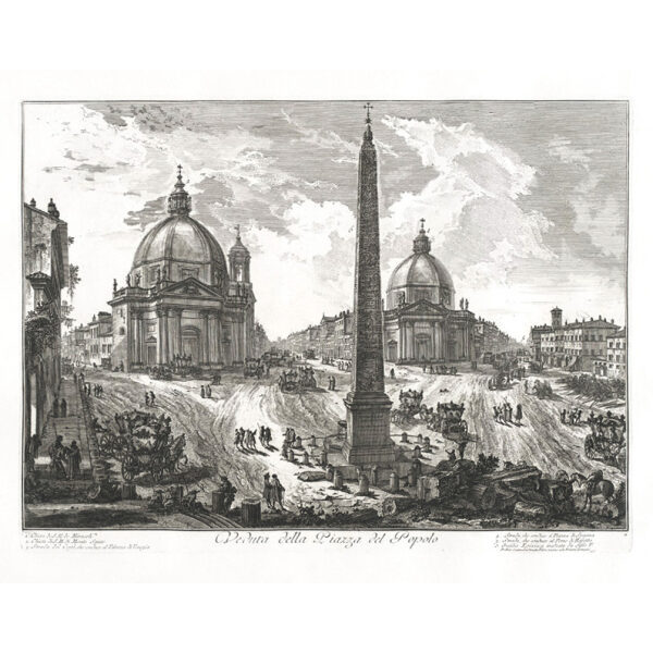 Veduta della Piazza del Popolo - Giovanni Battista Piranesi – Le Vedute di Roma – Facsimile Giclee Print