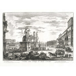 Veduta della Piazza di Monte Cavallo - Giovanni Battista Piranesi – Le Vedute di Roma – Facsimile Giclee Print