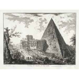 Veduta del Sepolcro di Caiso Cestio - Giovanni Battista Piranesi – Le Vedute di Roma – Facsimile Giclee Print
