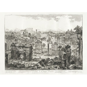 Veduta di Campo Vaccino (1) - Giovanni Battista Piranesi – Le Vedute di Roma – Facsimile Giclee Print