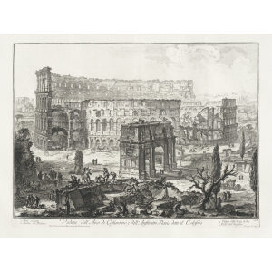 Piranesi Vedute 2-32 Vedute dell' Arco di Costantino e dell' Anfiteatro Flavio, detto il Colosseo