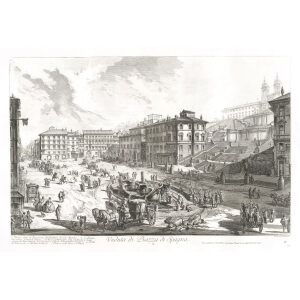 Veduta di Piazza de Spagna - Giovanni Battista Piranesi – Le Vedute di Roma – Facsimile Giclee Print