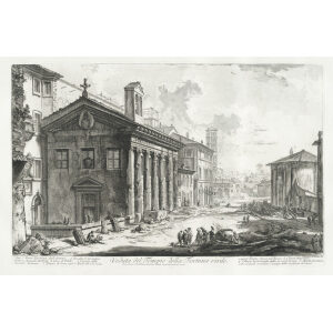 Veduta dl Tempio della Fortuna virile - Giovanni Battista Piranesi – Le Vedute di Roma – Facsimile Giclee Print
