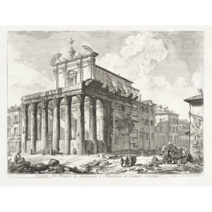 Veduta del Tempio di Antonino e Faustina in Campo Vaccino - Giovanni Battista Piranesi – Le Vedute di Roma – Facsimile Giclee Print