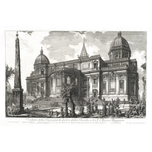 Veduta della Facciata di dietro della Basilica di S. Maria Maggiore - Giovanni Battista Piranesi – Le Vedute di Roma – Facsimile Giclee Print
