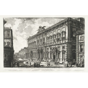 Veduta del Palazzo fabbricato sul Quirinale per le Segreterie de Brevi e della Sacra Consulta - Giovanni Battista Piranesi – Le Vedute di Roma – Facsimile Giclee Print
