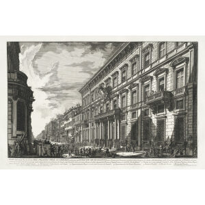 Veduta, nella via del Corso, del Palazzo dell' Accademia istituita da Luigi XIV, Re di Francia - Giovanni Battista Piranesi – Le Vedute di Roma – Facsimile Giclee Print