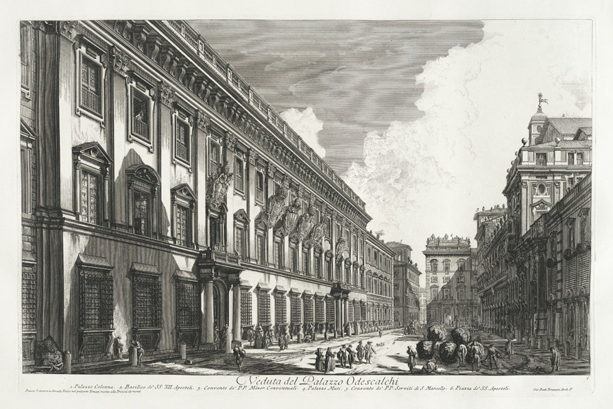 Veduta del Palazzo Odescalchi - Giovanni Battista Piranesi – Le Vedute di Roma – Facsimile Giclee Print