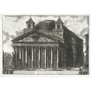 Veduta del Pantheon d'Agrippa Oggi Chiesa di S. Maria ad Martyres - Giovanni Battista Piranesi – Le Vedute di Roma – Facsimile Giclee Print