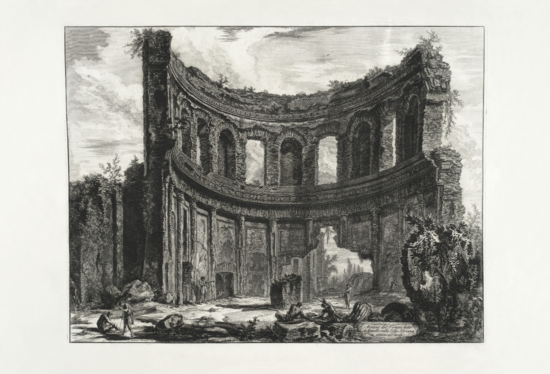 Avanzi del Tempio detto di Apollo della Villa Adriana - Giovanni Battista Piranesi – Le Vedute di Roma – Facsimile Giclee Print