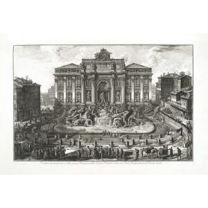 Veduta in prospettiva della gran Fontana dell ' Acqua Vergine detta di Trevi - Giovanni Battista Piranesi – Le Vedute di Roma – Facsimile Giclee Print