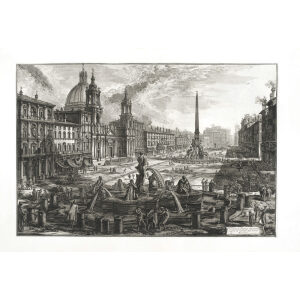 Vedute di Piazza Navona sopra le rovine del Circo Agonale (1) - Giovanni Battista Piranesi – Le Vedute di Roma – Facsimile Giclee Print