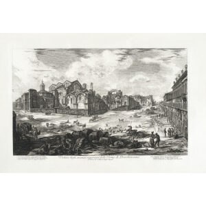 Veduta degli avanzi superiori delle Terme di Diocleziano a S. Maria degli Angeli (a) - Giovanni Battista Piranesi – Le Vedute di Roma – Facsimile Giclee Print
