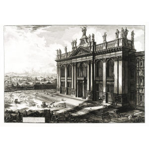 Veduta della Facciata della Basilica di S. Giovanni in Laterano - Giovanni Battista Piranesi – Le Vedute di Roma – Facsimile Giclee Print