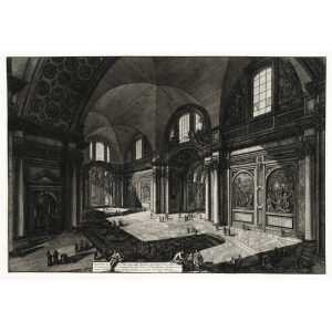 Veduta interna della Chiesa della Madonna degli Angioli detta della Certosa - Giovanni Battista Piranesi – Le Vedute di Roma – Facsimile Giclee Print