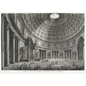 Veduta interna del Pantheon volgarmente detto la Rotonda - Giovanni Battista Piranesi – Le Vedute di Roma – Facsimile Giclee Print