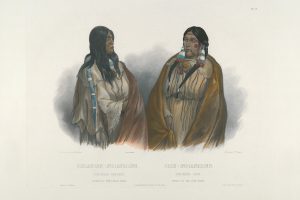 Bodmer tbl 33c Woman Snake Cree Heritage Prints Bodmer tbl 33 Woman of the Snake-Tribe, Woman of the Cree-Tribe (color)